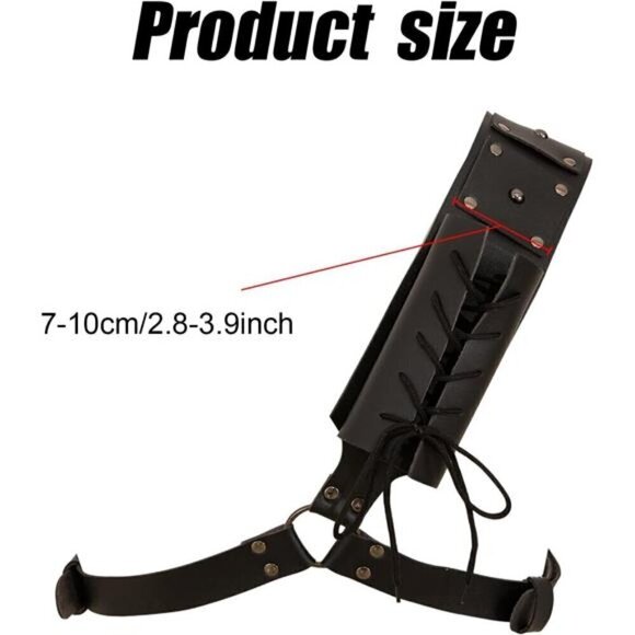 Medieval Sword Back Holster Cosplay Sword Belt Frog Adjustable Sword Back Holder - Picture 7 of 8